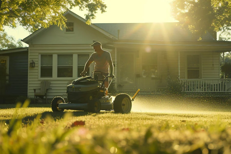 small battery operated lawn mower